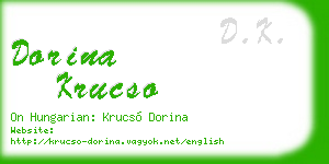 dorina krucso business card