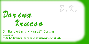 dorina krucso business card